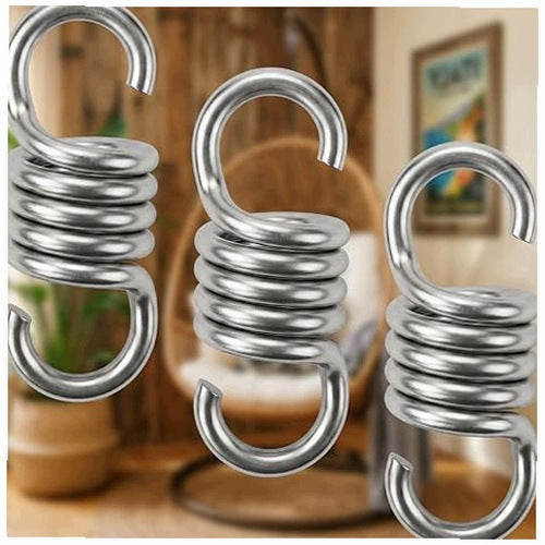 SPRINGS FOR HAMMOCK HANGING CHAIR SET OF 3 GALVANIZED STEEL