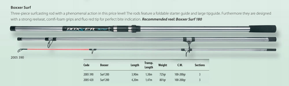 SPRO 801g soil and surfcasting from the beach BOXXER SURF 4,20m 100-200g !