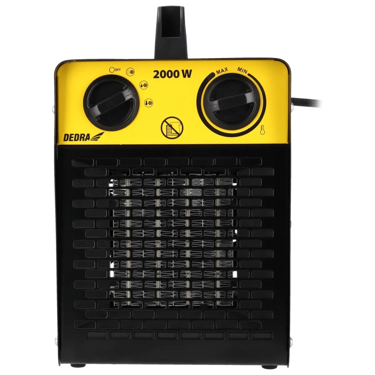 SQUARE HEATER BLACK ELECTRIC PTC 2000W DED9930C1 DEDRA Packaging status original