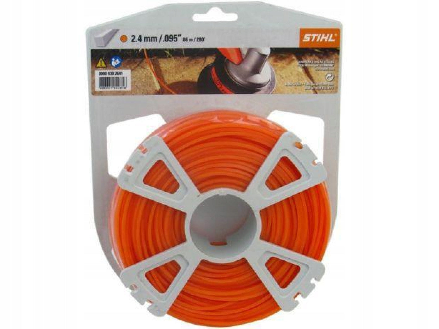 SQUARE ORANGE DURABLE FISHING LINE STIHL for scythes 2.4 mm spool 83m Brand Stihl