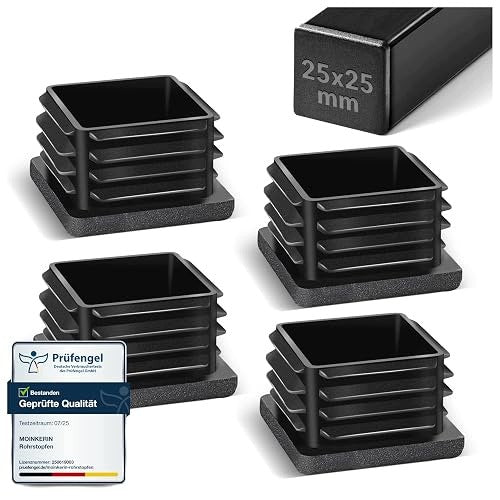 SQUARE PIPE END CAPS 30X30MM PLASTIC FOR FURNITURE FEET 4PCS Brand no brand