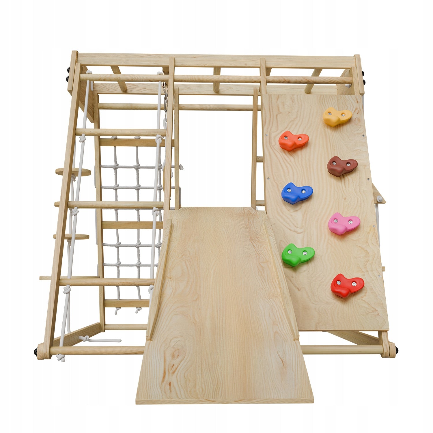 SQUARE TOYS FOR CHILDREN HOME CHILDREN'S WOODEN + SWING WALL Included ropes