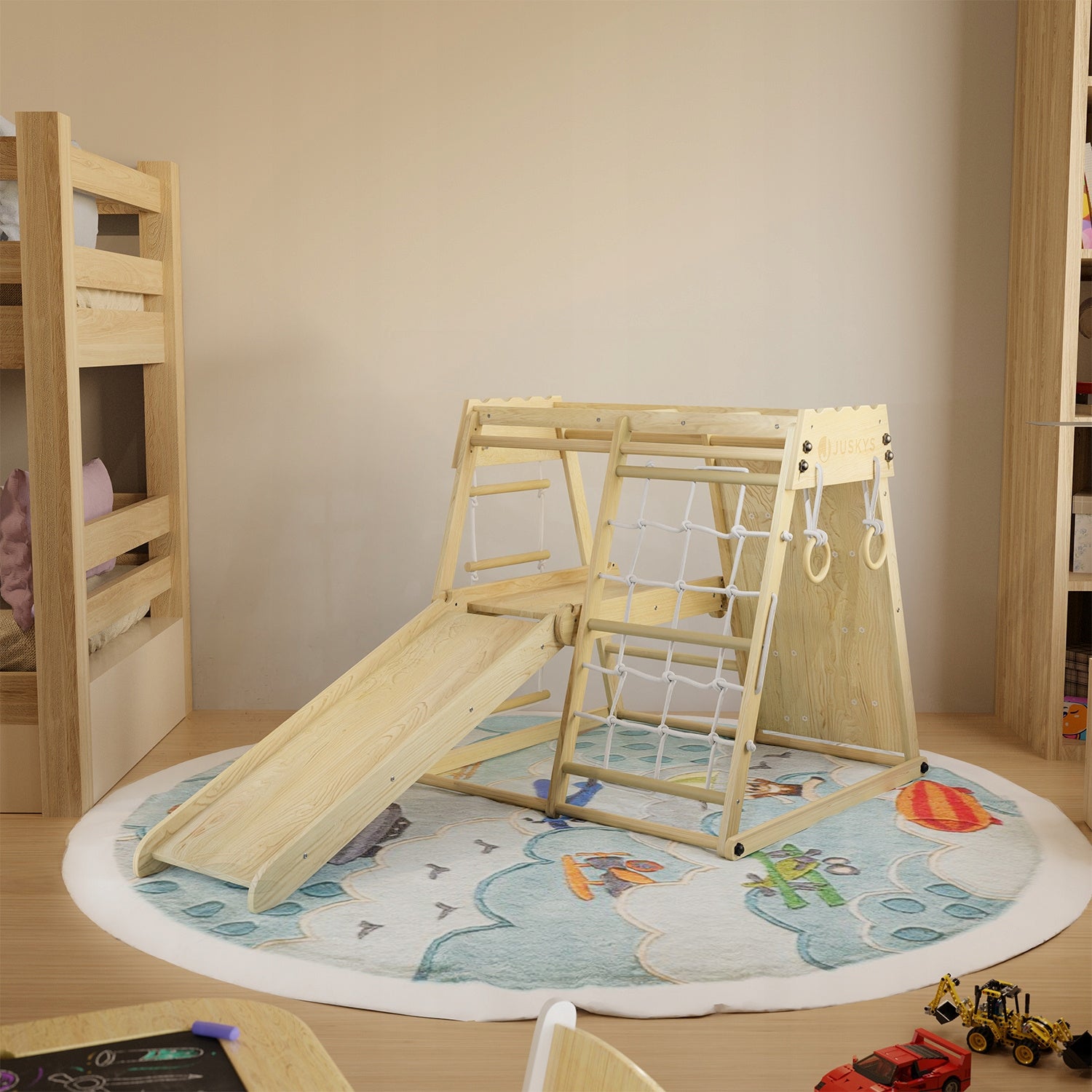SQUARE TOYS FOR CHILDREN HOME CHILDREN'S WOODEN V2 + SWING WALL Manufacturer code 4262437183299