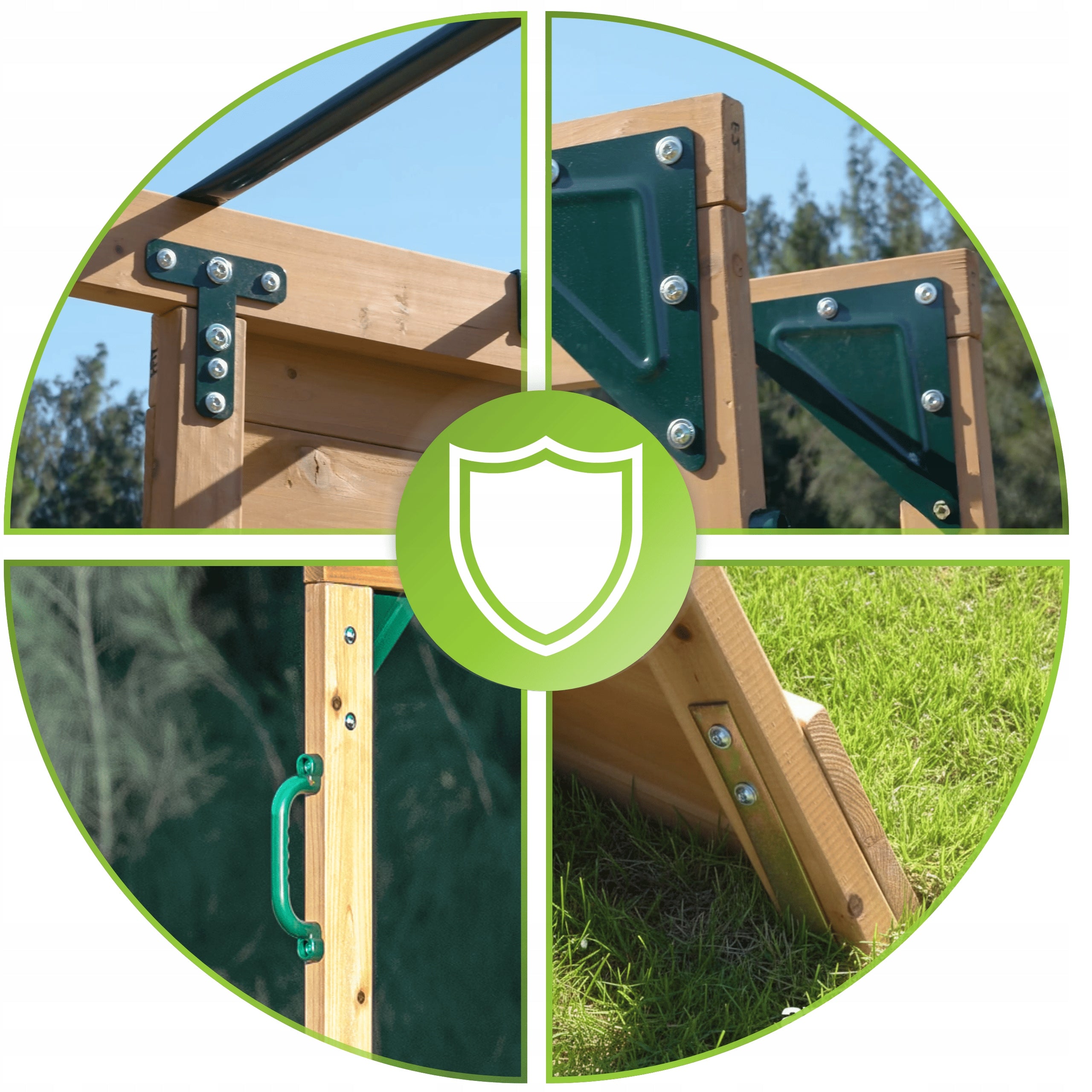 SQUARE TOYS FOR CHILDREN WOODEN FUNLAND IV 4IN1 CLIMBING WALL BARS Kind wooden