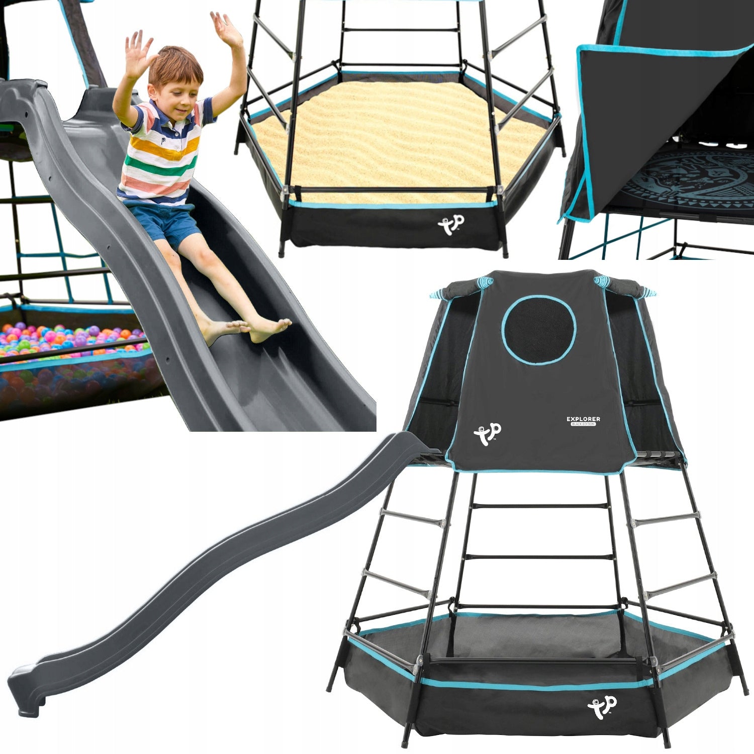 SQUARE TOYS GARDEN 4in1 COTTAGE CLIMBING TOWER SLIDE SANDBOX