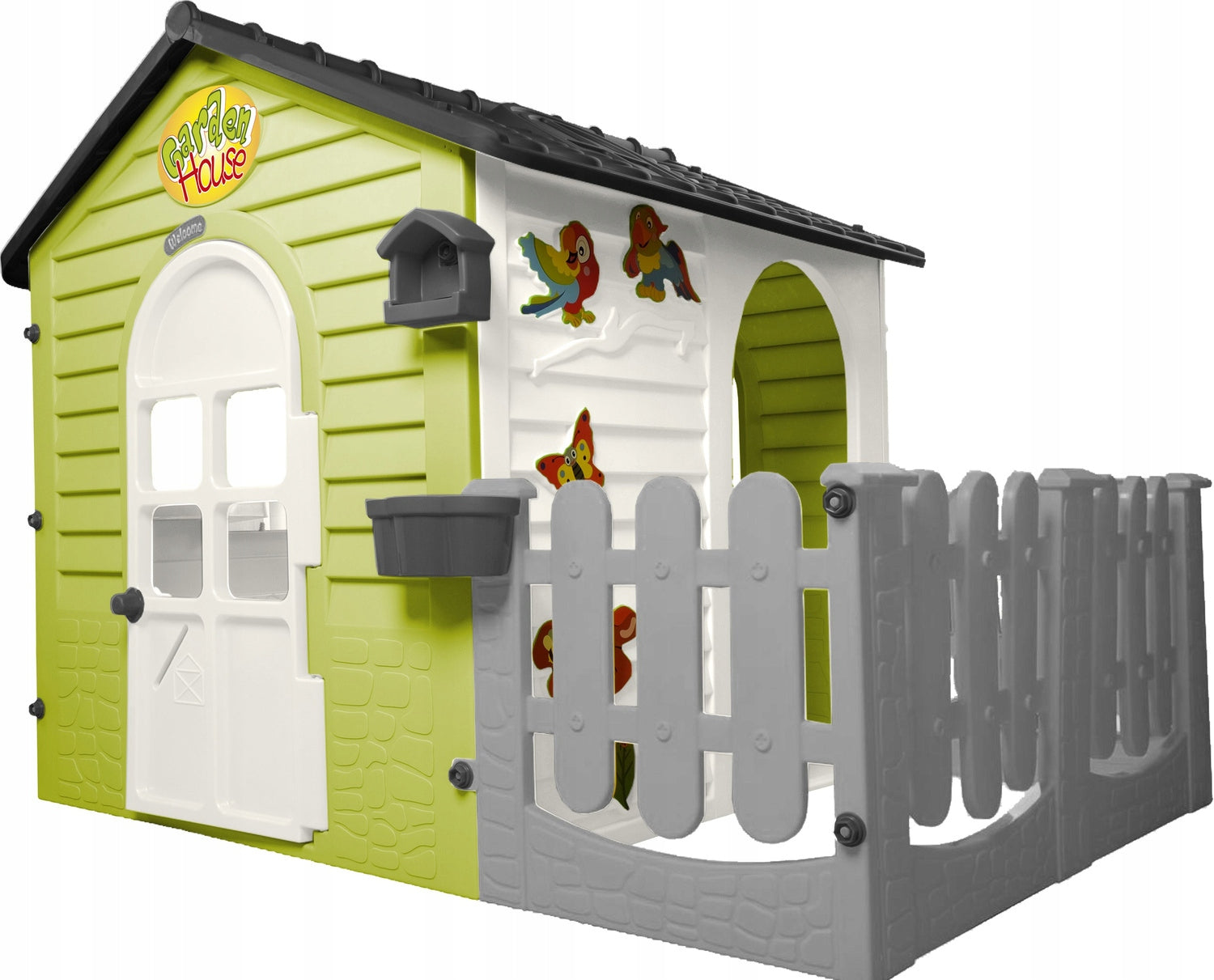SQUARE TOYS Garden House WITH FENCE SLIDE TABLE SET 3in1 Polish Packaging status original