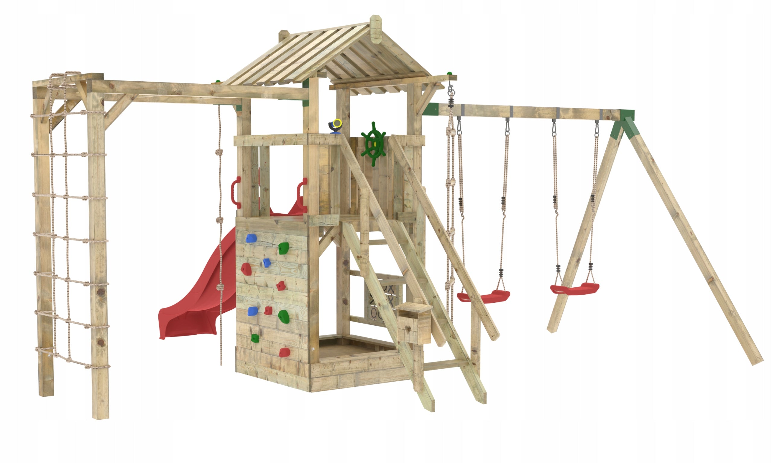 SQUARE TOYS Slide 2x Swing Climbing Wall for children +FREEBIES Manufacturer code MR3-C