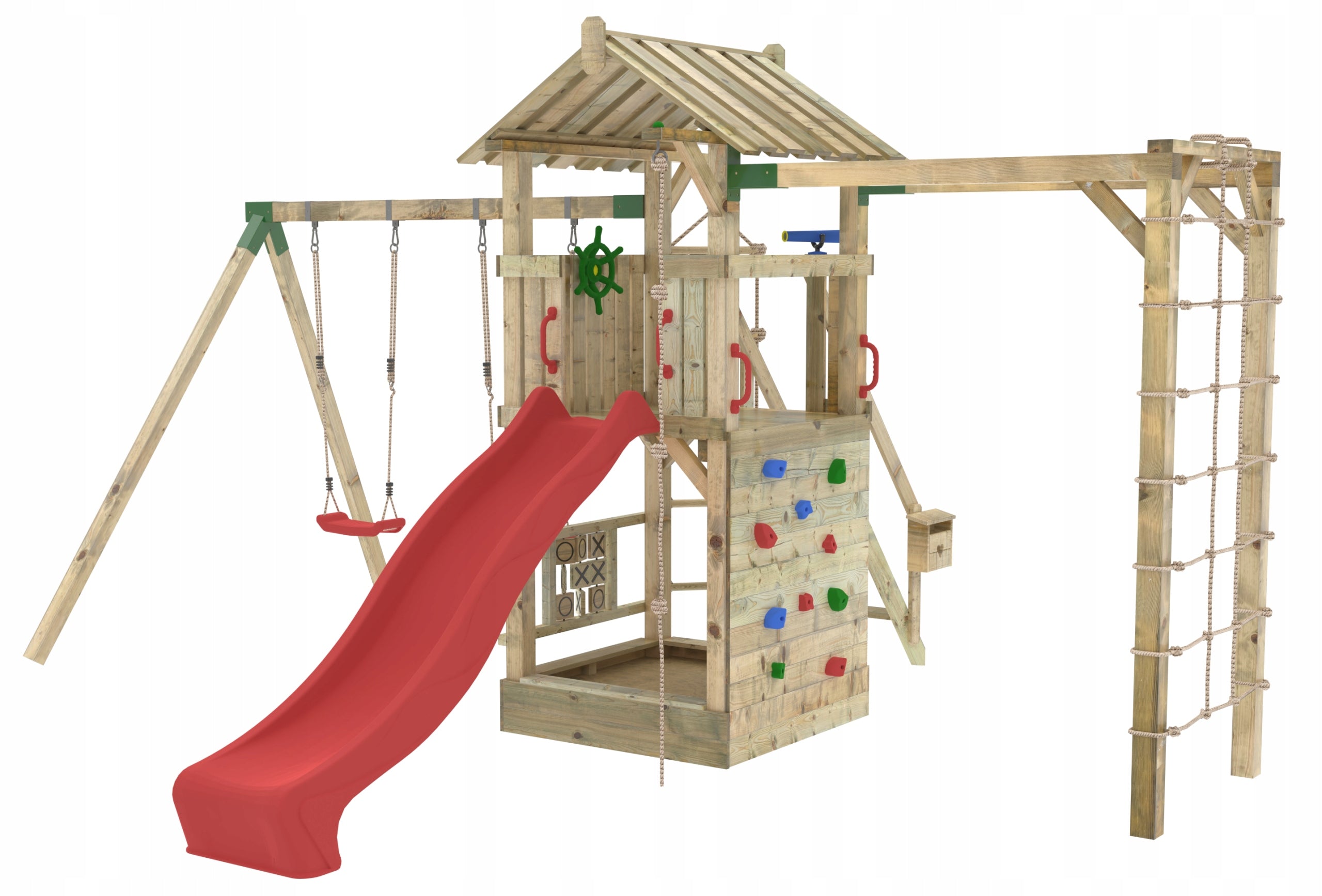 SQUARE TOYS Slide 2x Swing Climbing Wall for children +FREEBIES Packaging status original
