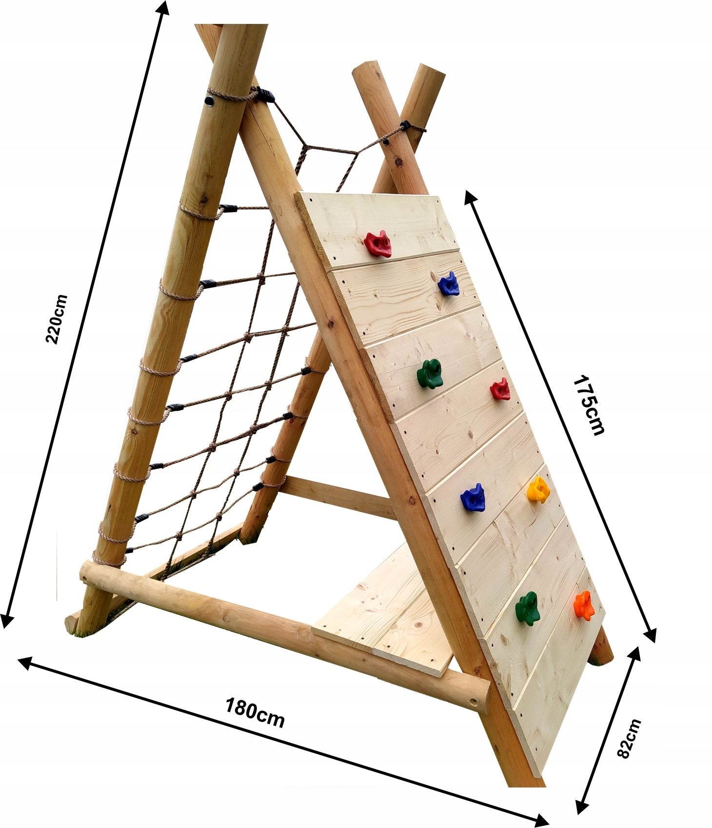 SQUARE TOYS WOODEN FOR GARDEN DOUBLE-SIDED CHEERFUL CLIMBING WALL Kind wooden