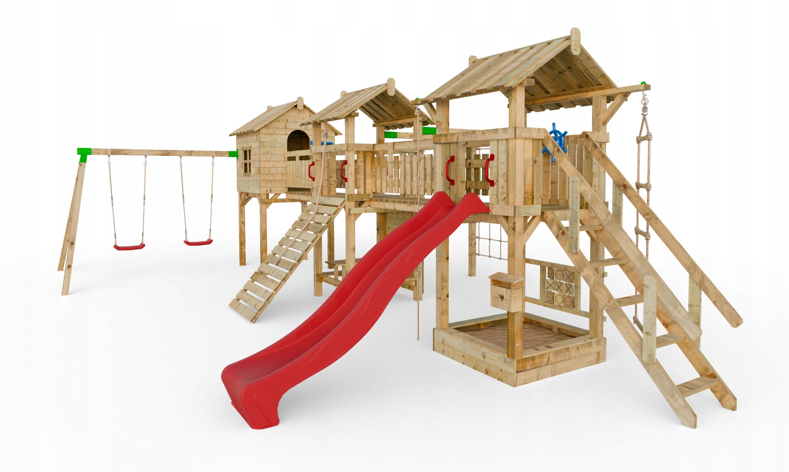 SQUARE TOYS XXL Slide Cottage for children 2x Swing Monkey Grove + FREEBIES Packaging status original