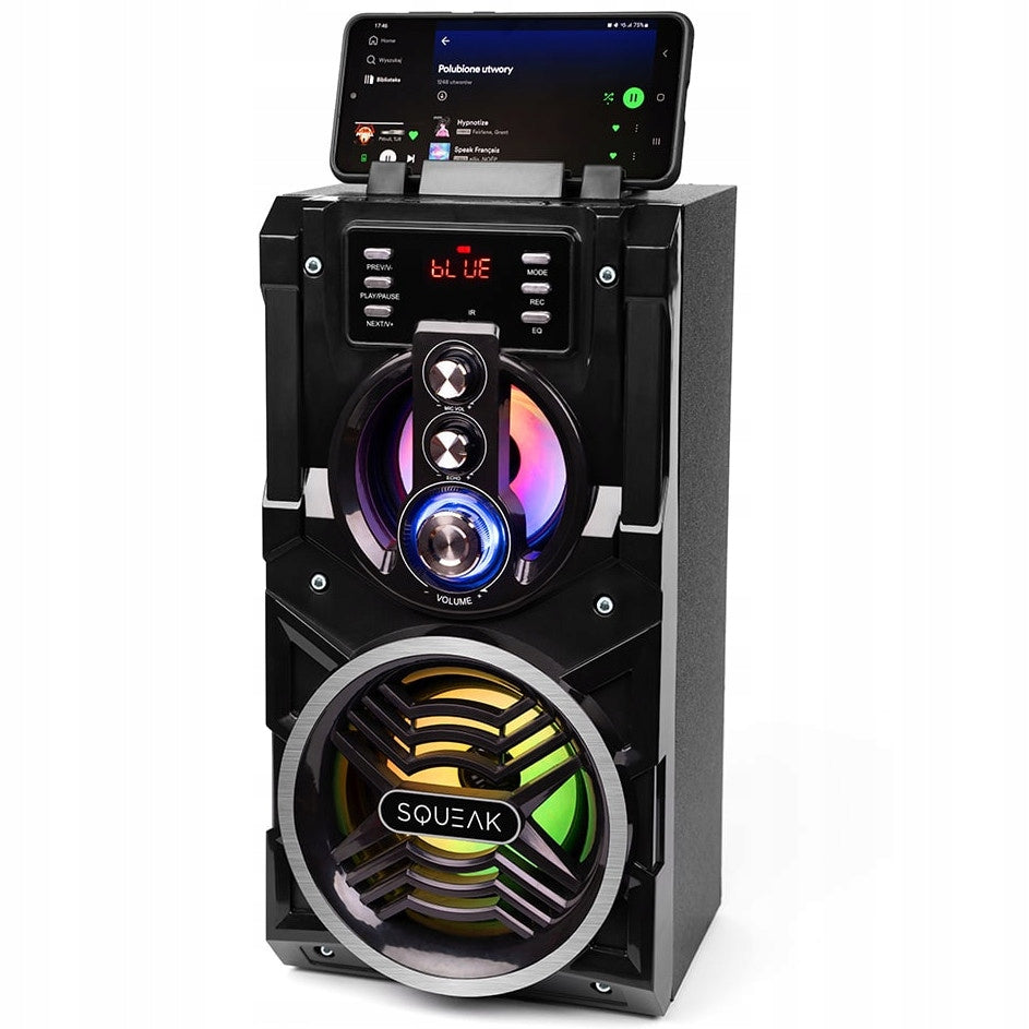 SQUEAK BeatBoxer BOOMBOX 850W BT FM KARAOKE MIK Brand Squeak