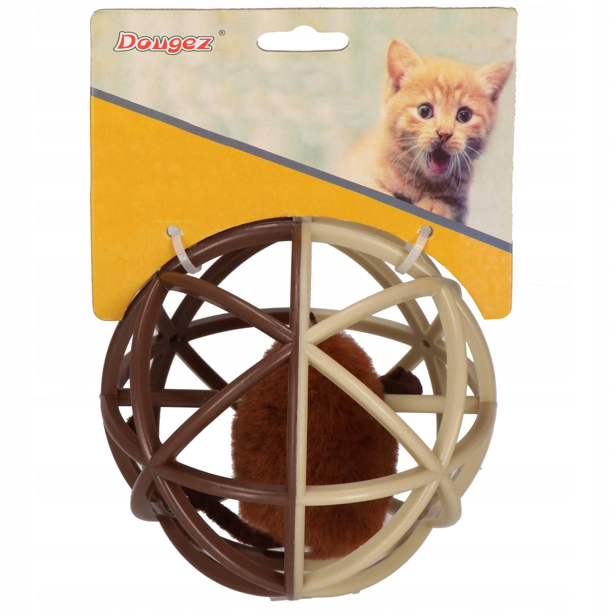 SQUEAKY DOG CAT TOY MOUSE BALL MAKING A SOUND SQUEAKS Packaging status original