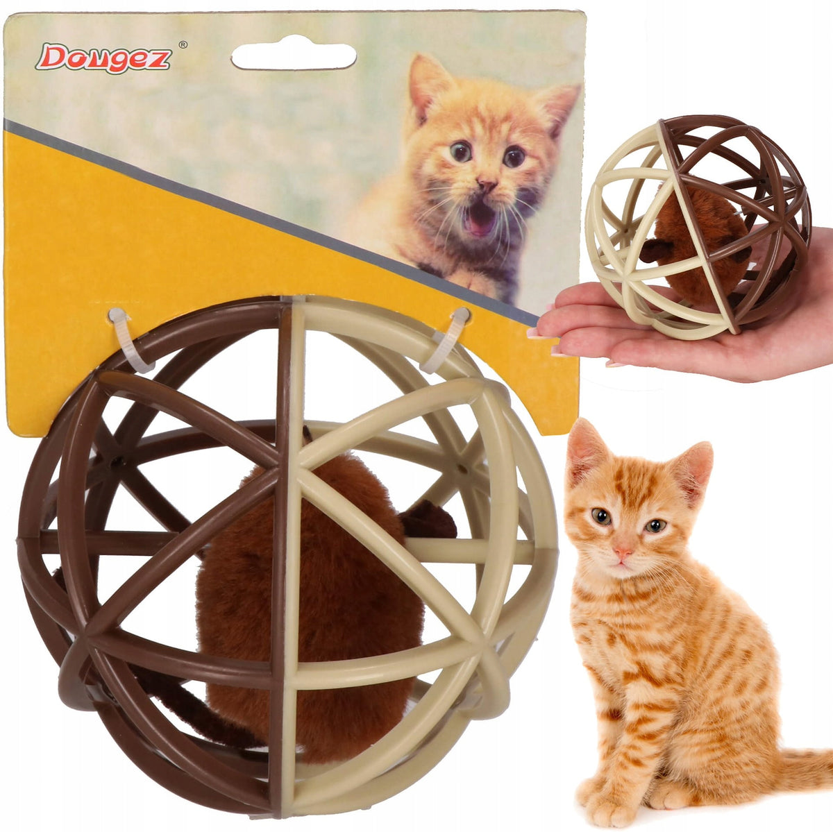 SQUEAKY DOG CAT TOY MOUSE BALL MAKING A SOUND SQUEAKS