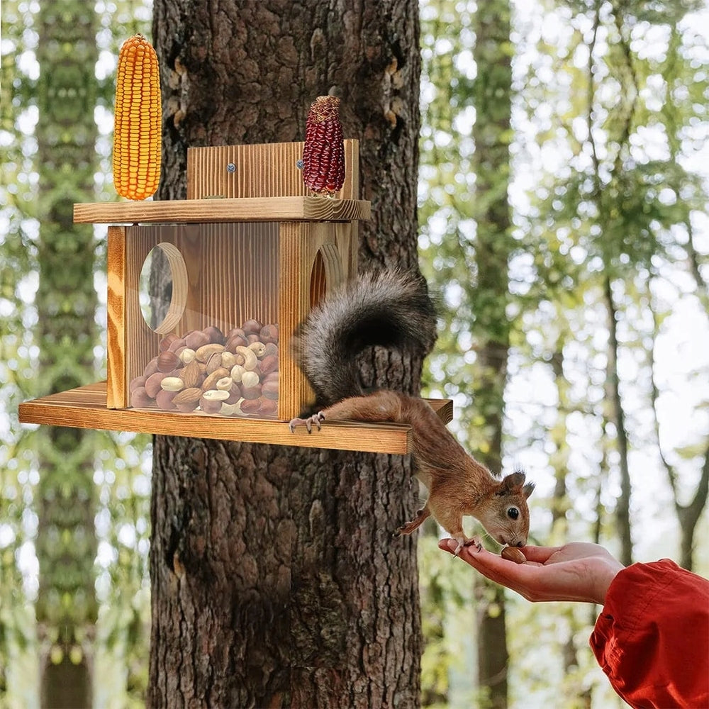 SQUIRREL FEEDER - COTTAGE, NESTING BOX WITH OPENING ROUND 35X24CM Packaging status original