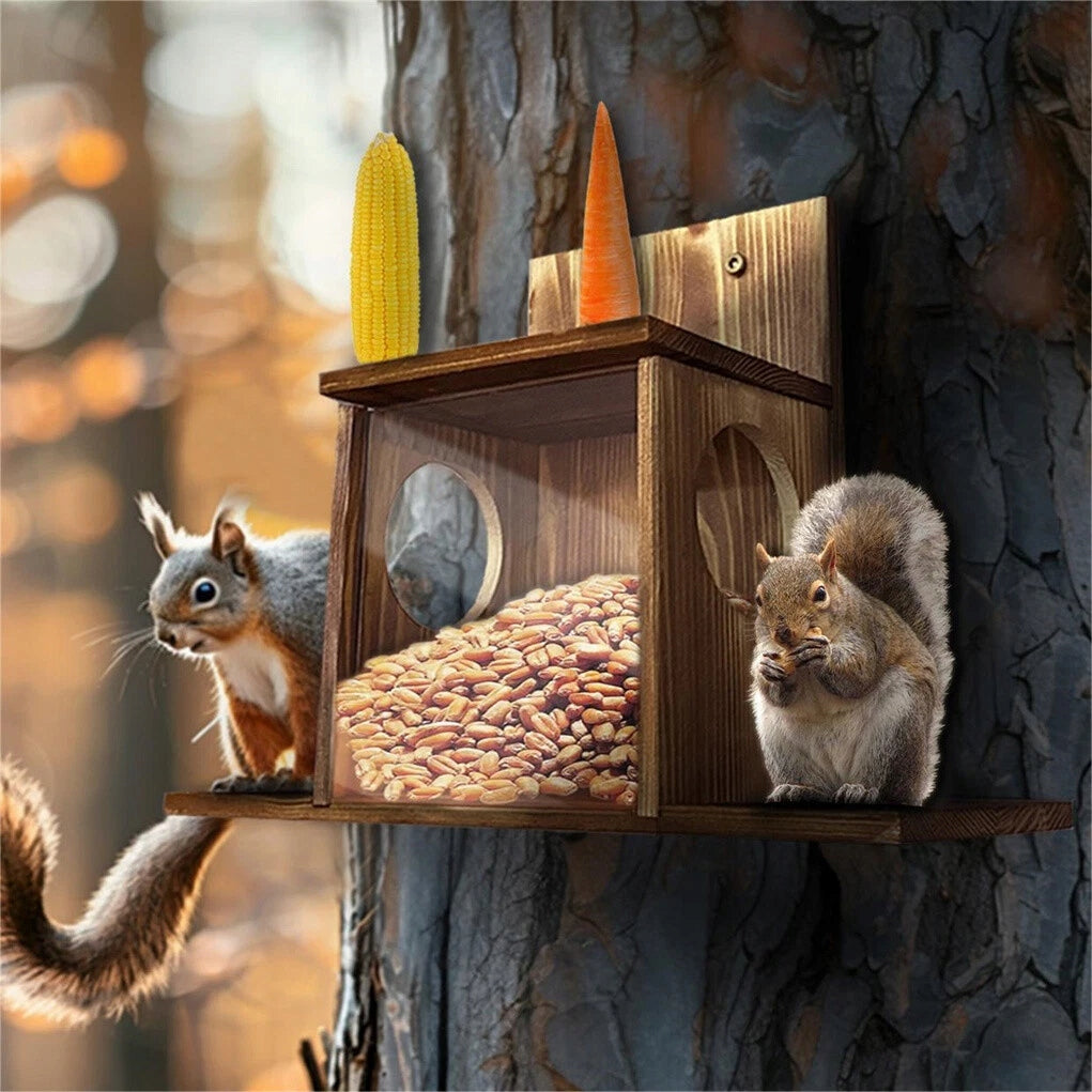 SQUIRREL FEEDER - COTTAGE, NESTING BOX WITH OPENING ROUND 35X24CM Product weight with unit packaging 0.9 kg