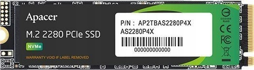 SSD Apacer AS2280P4X 1TB M.2 PCIe NVMe Gen3 x4 Fast PC Drive
