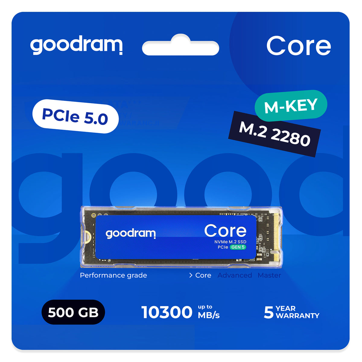 SSD GOODRAM Core 500GB M.2 PCIe 3D NAND FLASH GEN. 5