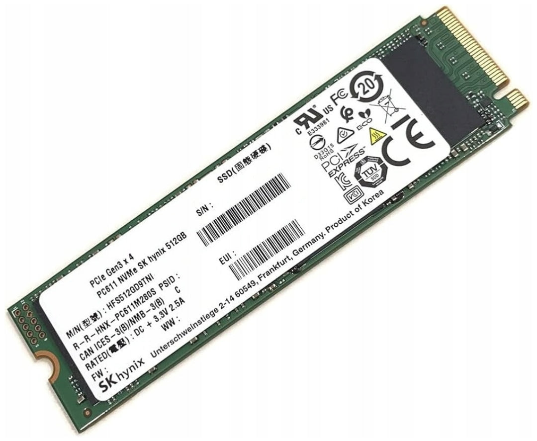 SSD Hard Drive 512GB M.2 PCIe NVMe 2280 80mm MIX