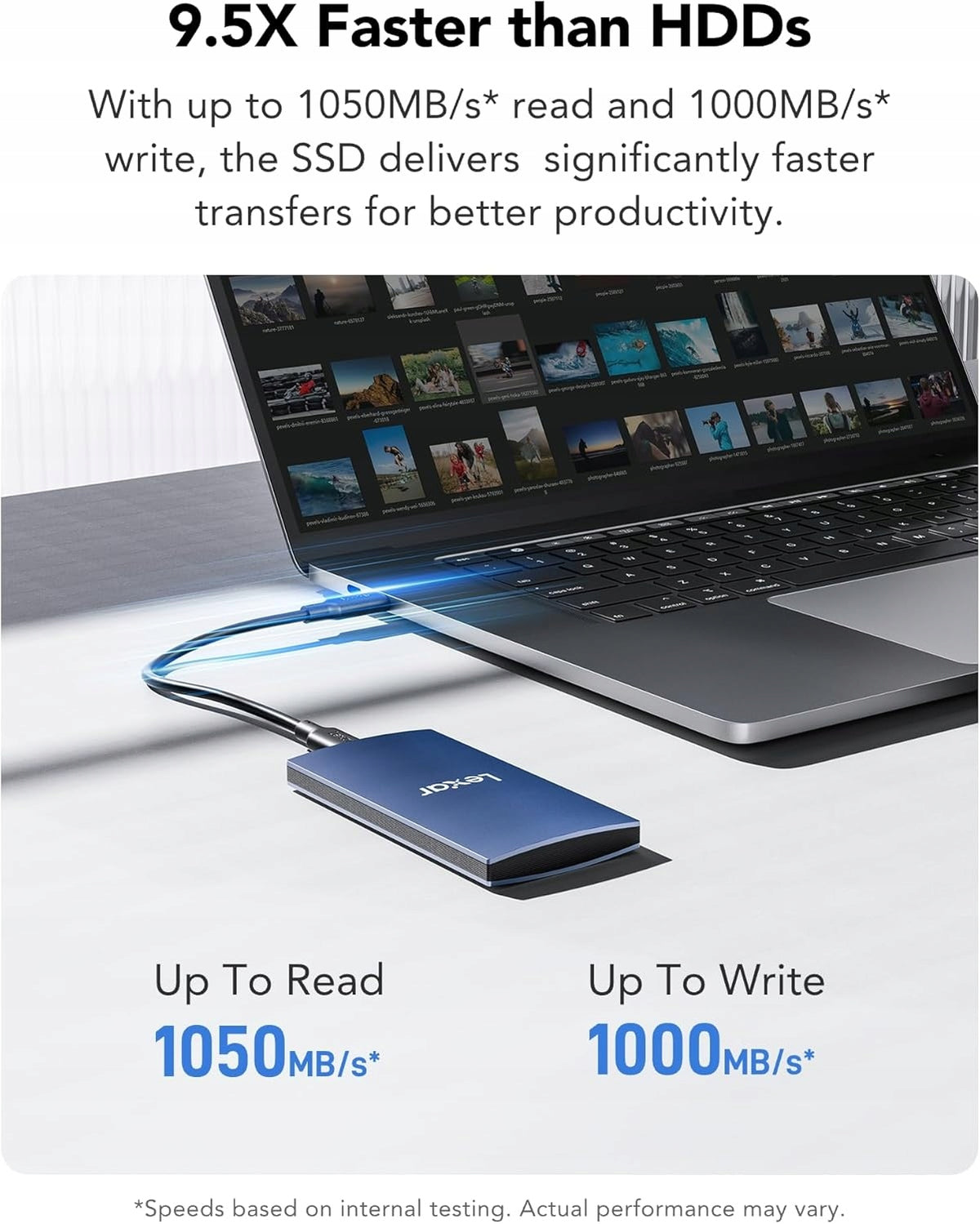 SSD Lexar ES3 2TB USB 3.2 Gen 2 1050MBs read 1000MBs write Model ES3