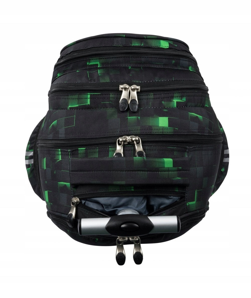 ST.RIGHT BACKPACK ON Wheels SCHOOL Youth GAME PIXELS FOR PLAYER Brand St. Majewski