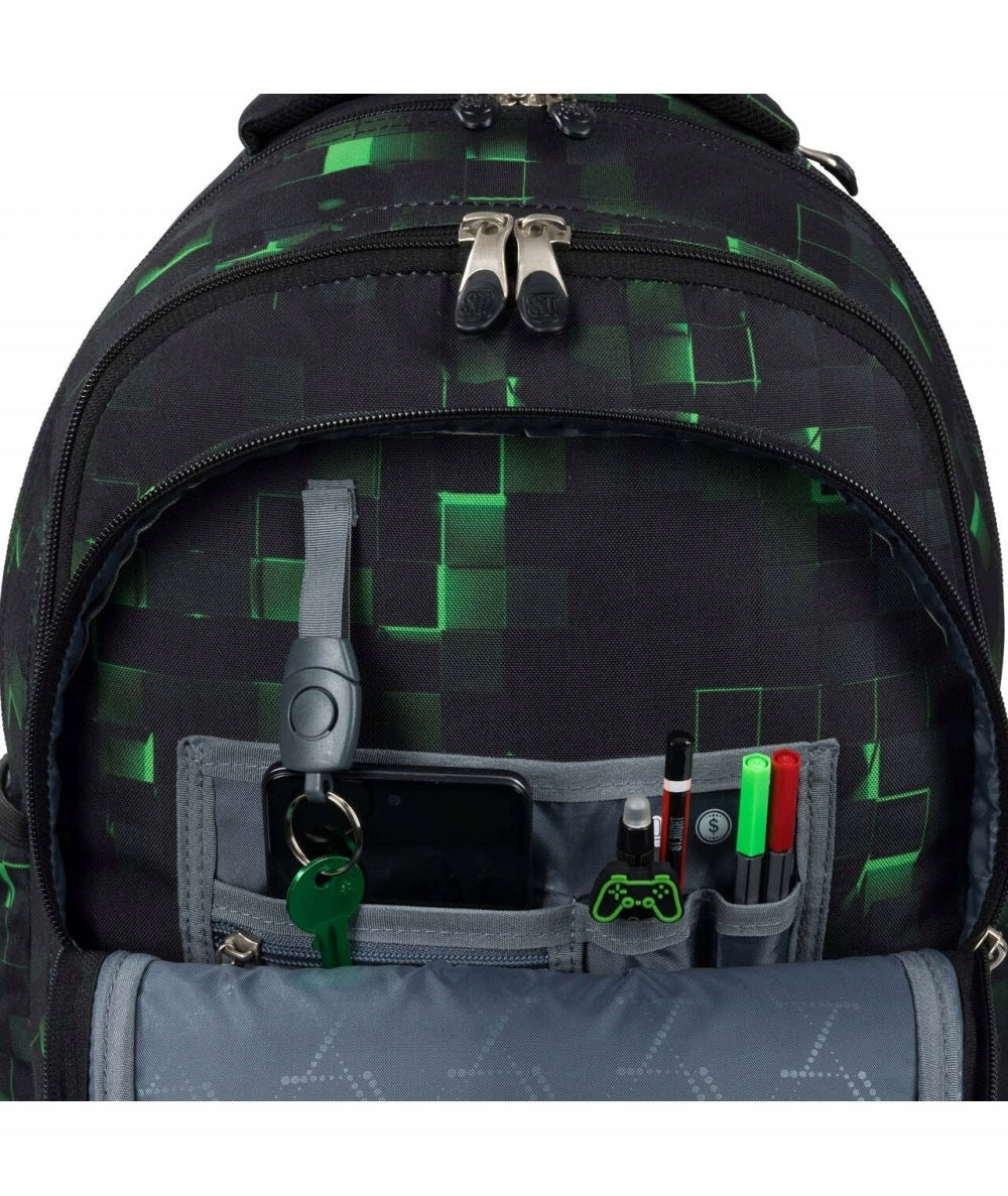 ST.RIGHT BACKPACK ON Wheels SCHOOL Youth GAME PIXELS FOR PLAYER Manufacturer code 2582