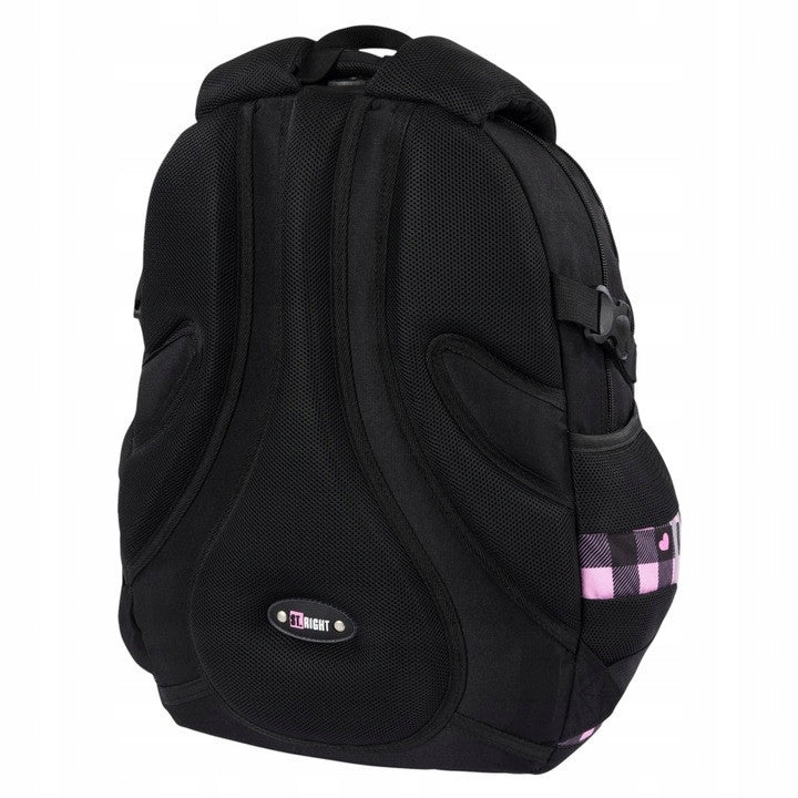 ST.RIGHT PINK CHECKERED SCHOOL BACKPACK FOR GIRLS Manufacturer code PINK CHECKERED