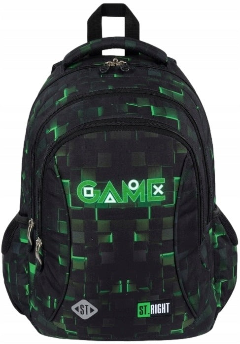 ST.RIGHT SCHOOL BACKPACK YOUTH PLAY GREEN GAME Packaging status original