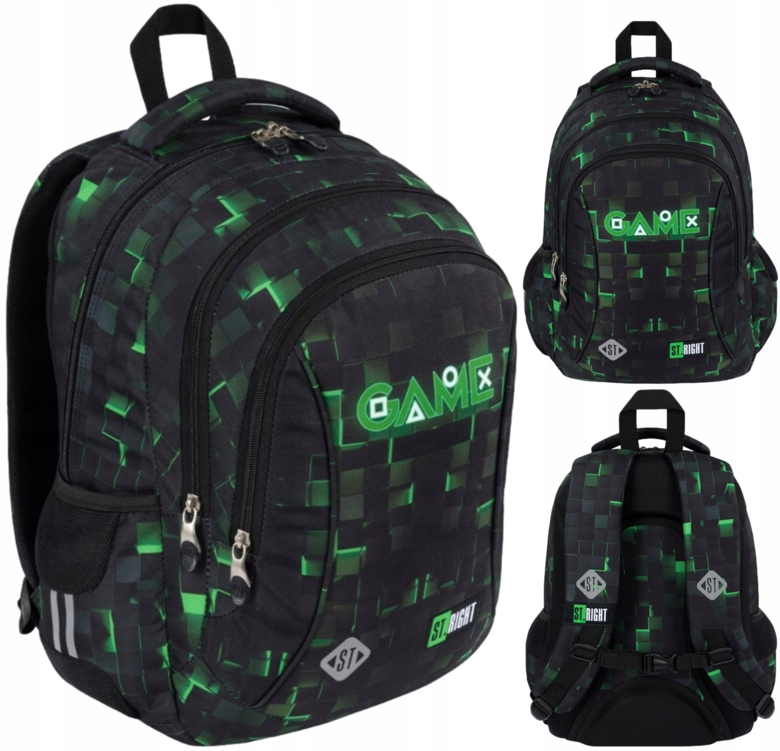 ST.RIGHT SCHOOL BACKPACK YOUTH PLAY GREEN GAME