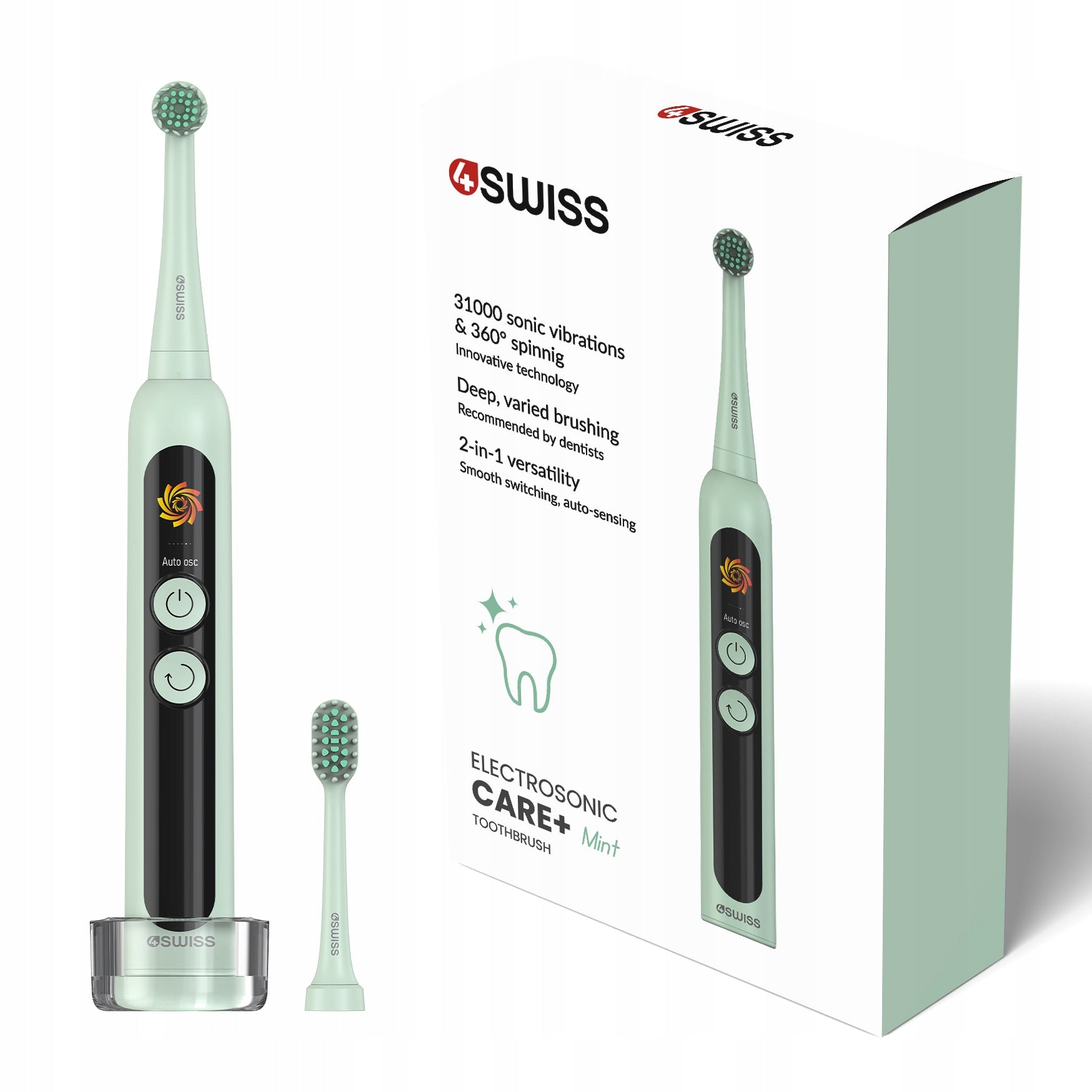 ST216 Electrosonic Care+ Mint sonic toothbrush 30h 12 timer modes