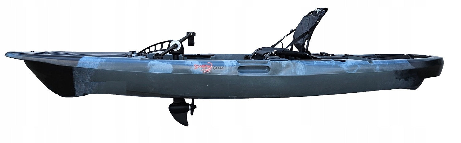 STABLE COMFORTABLE PEDAL FISH 12 PRO FISHING KAYAK WITH FOOT DRIVE Manufacturer code SCORPIO KAYAK