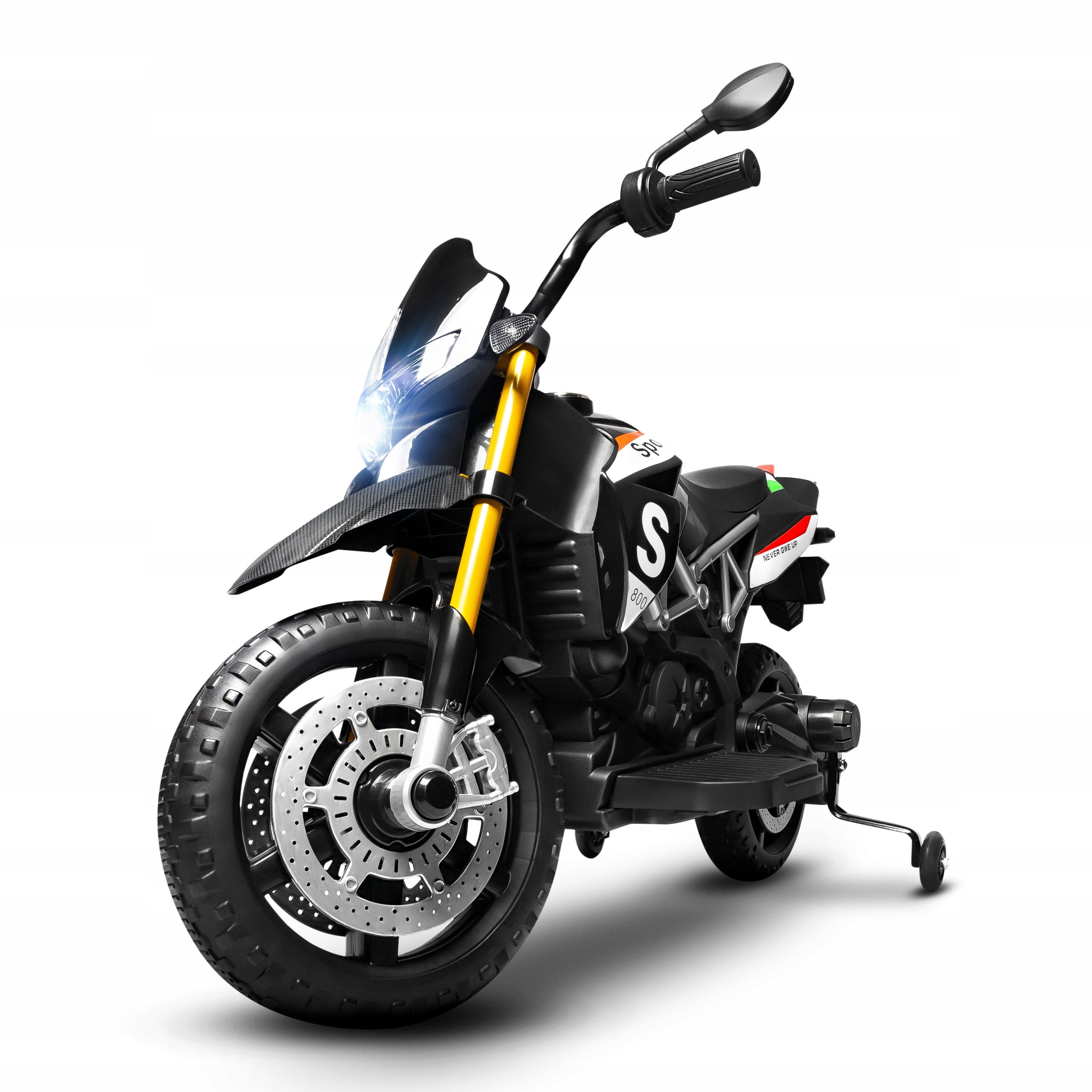 STABLE battery motor LEATHER LEDS DETACHABLE SIDE WHEELS SHOCK ABSORBER