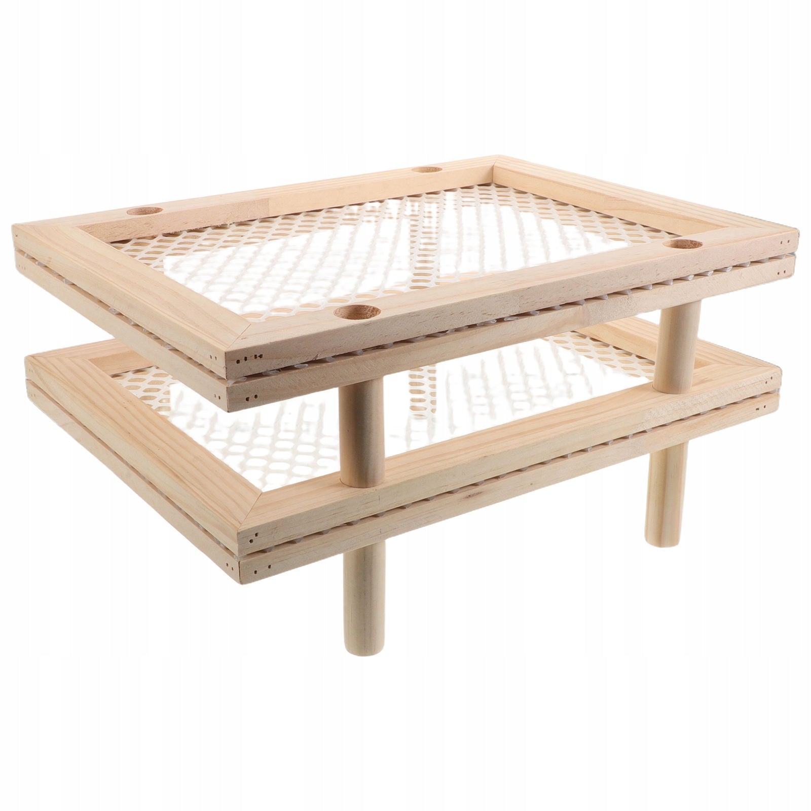 STACKABLE WOODEN HERB DRYING RACK WITH MESH FOR KITCHEN AND BALCONY Brand no brand