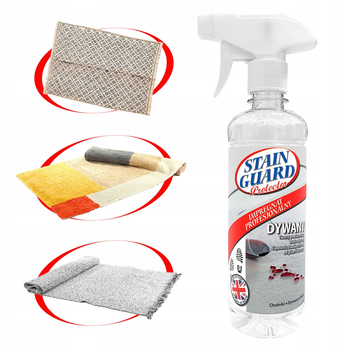STAIN GUARD 500ml Impregnation for carpets and carpets hydrophobic from stains Packaging status original