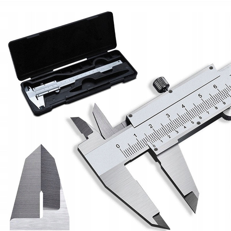 STAINLESS STEEL ANALOG NONIUS CALIPER 0-150 mm + CASE Manufacturer code 89416547
