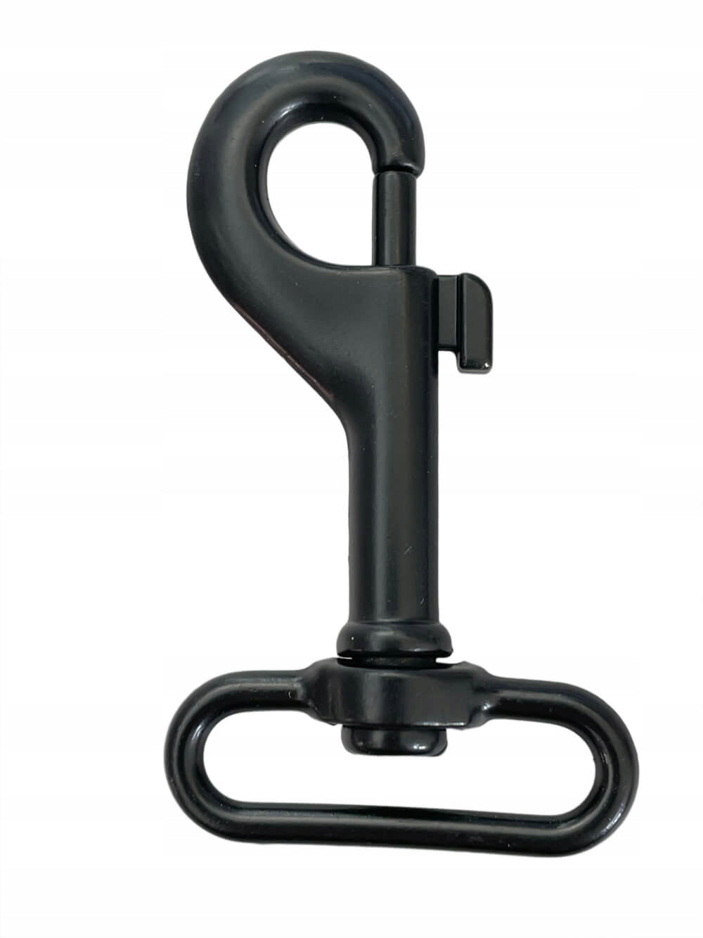 STAINLESS STEEL CARABINER 30x65mm Black Semi-Mat Metal For Belt Ropes Brand Kacperek