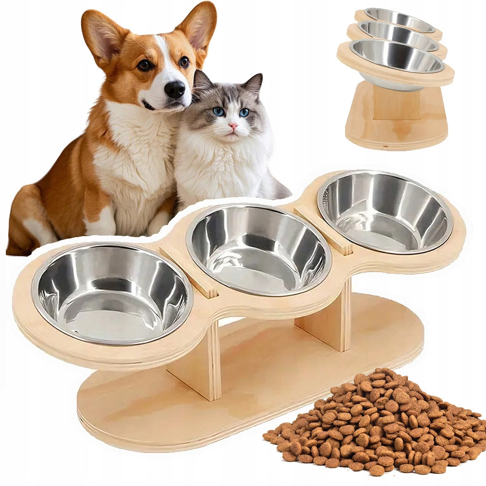 STAINLESS STEEL CAT BOWLS, ELEVATED CAT FEEDING BOWL