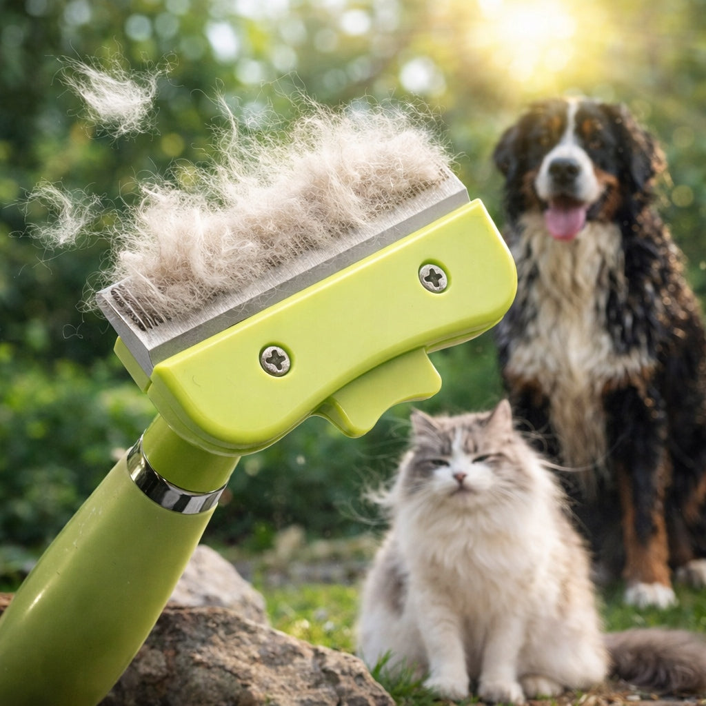 STAINLESS STEEL CAT DOG TRIMMER BRUSH FOR SELF CLEANING HAIR Manufacturer code 19473
