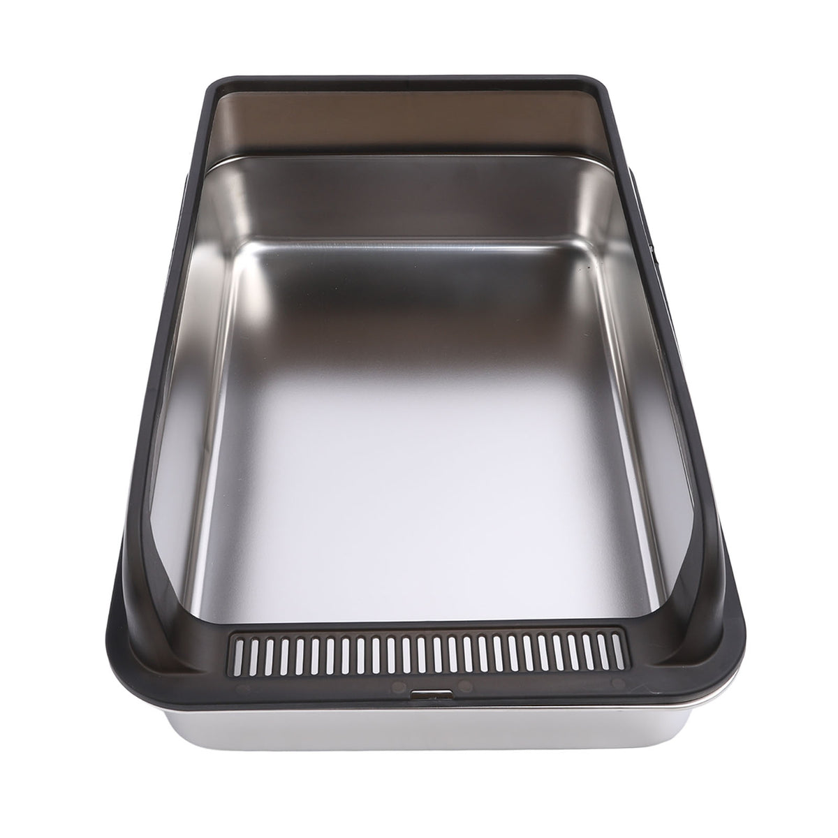 STAINLESS STEEL CAT LITTER BOX 50X35X20CM OPEN FROM ABOVE
