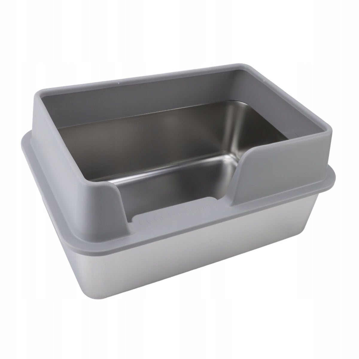 STAINLESS STEEL CAT LITTER BOX , 50X35X25 CM , GREY
