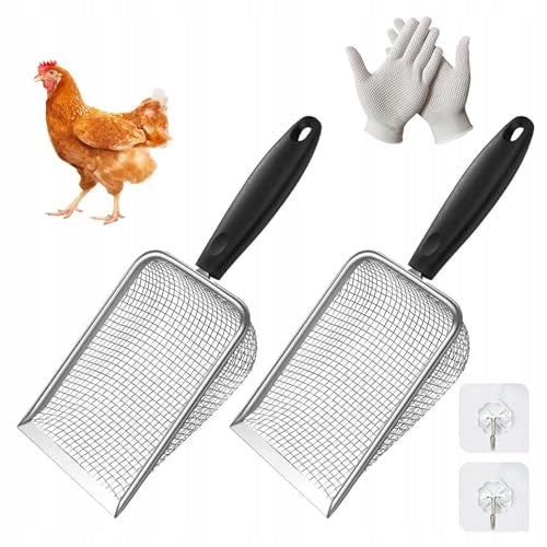 STAINLESS STEEL CAT LITTER BOX SPATULA ERGONOMIC SET OF 2 Manufacturer code Bez marki