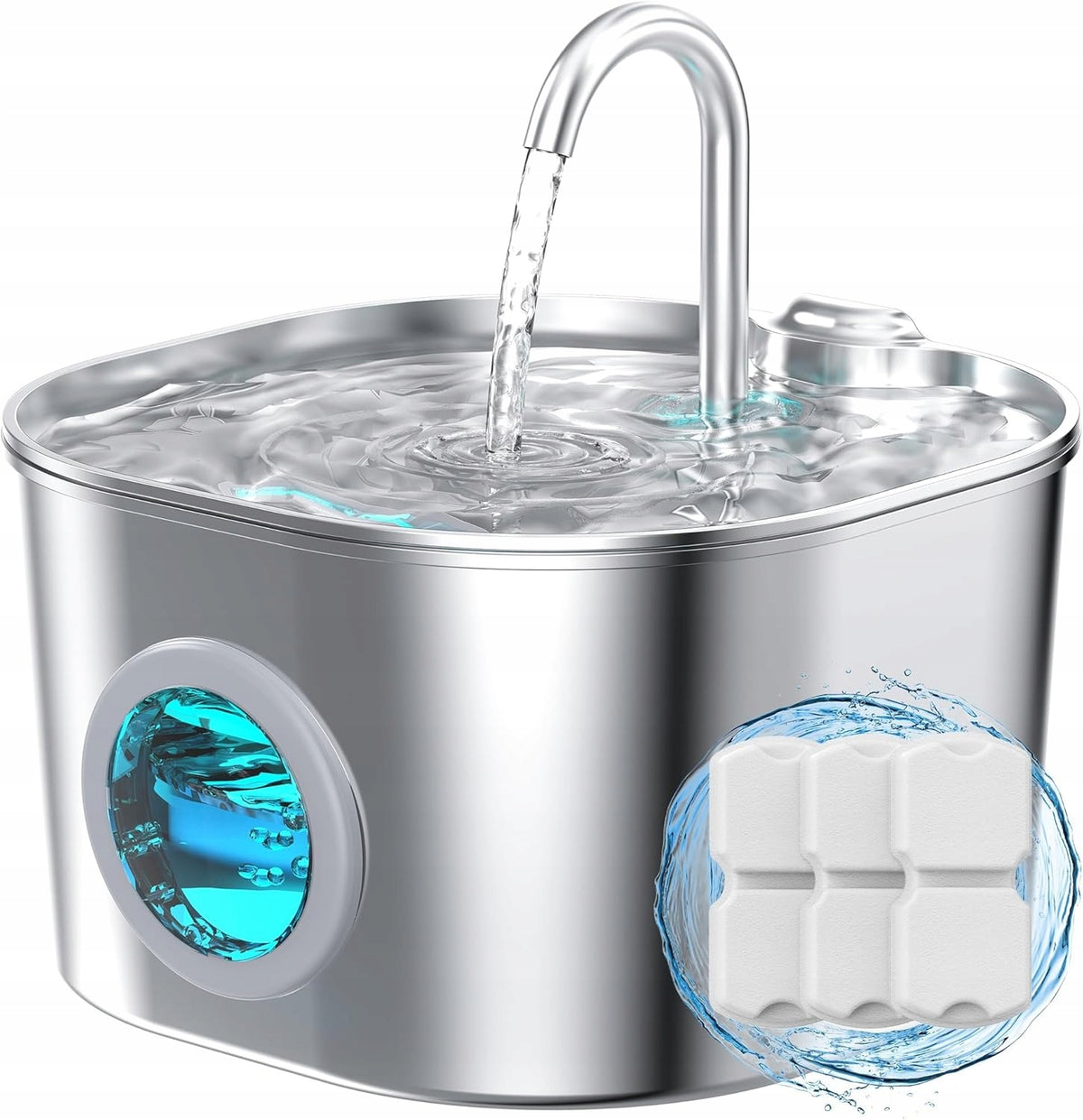 STAINLESS STEEL CAT WATER FOUNTAIN FOR INDOOR