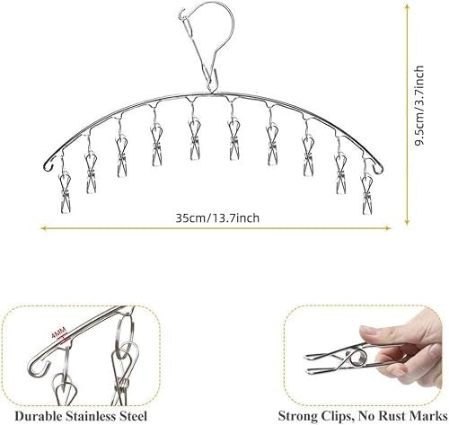 STAINLESS STEEL CLOTHES DRYING RACK 10 UNDERWEAR CLIPS Manufacturer code SWC5908201409460