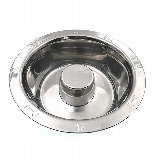 STAINLESS STEEL DOG BOWL LARGE METAL PREVENTS BLOATING