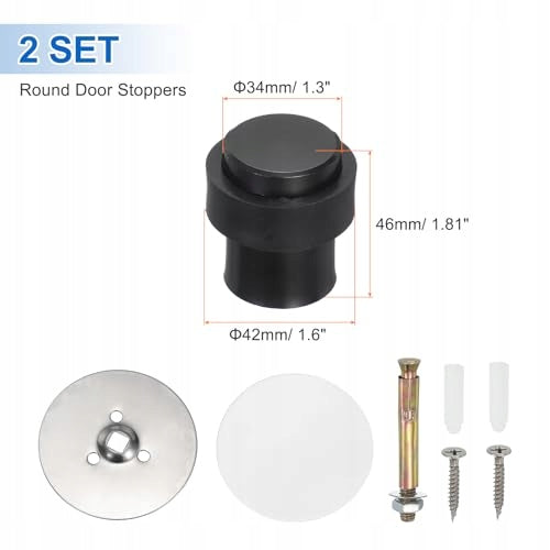 STAINLESS STEEL DOOR STOP WEDGE 46 MM SELF-ADHESIVE 2 PCS Manufacturer code Bez marki