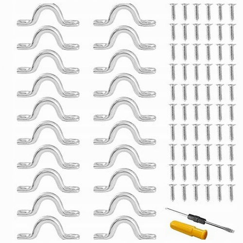 STAINLESS STEEL EYE PLATE 30 PCS FOR BOAT KAYAKS MOUNT