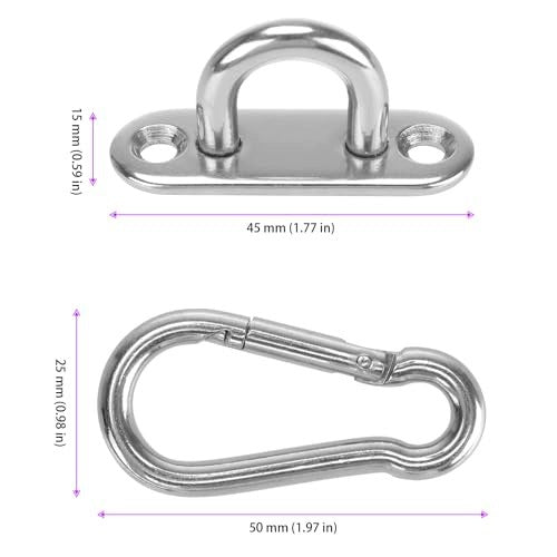 STAINLESS STEEL EYELET PLATES 12 PCS M5 CEILING HOOKS Manufacturer code Bez marki