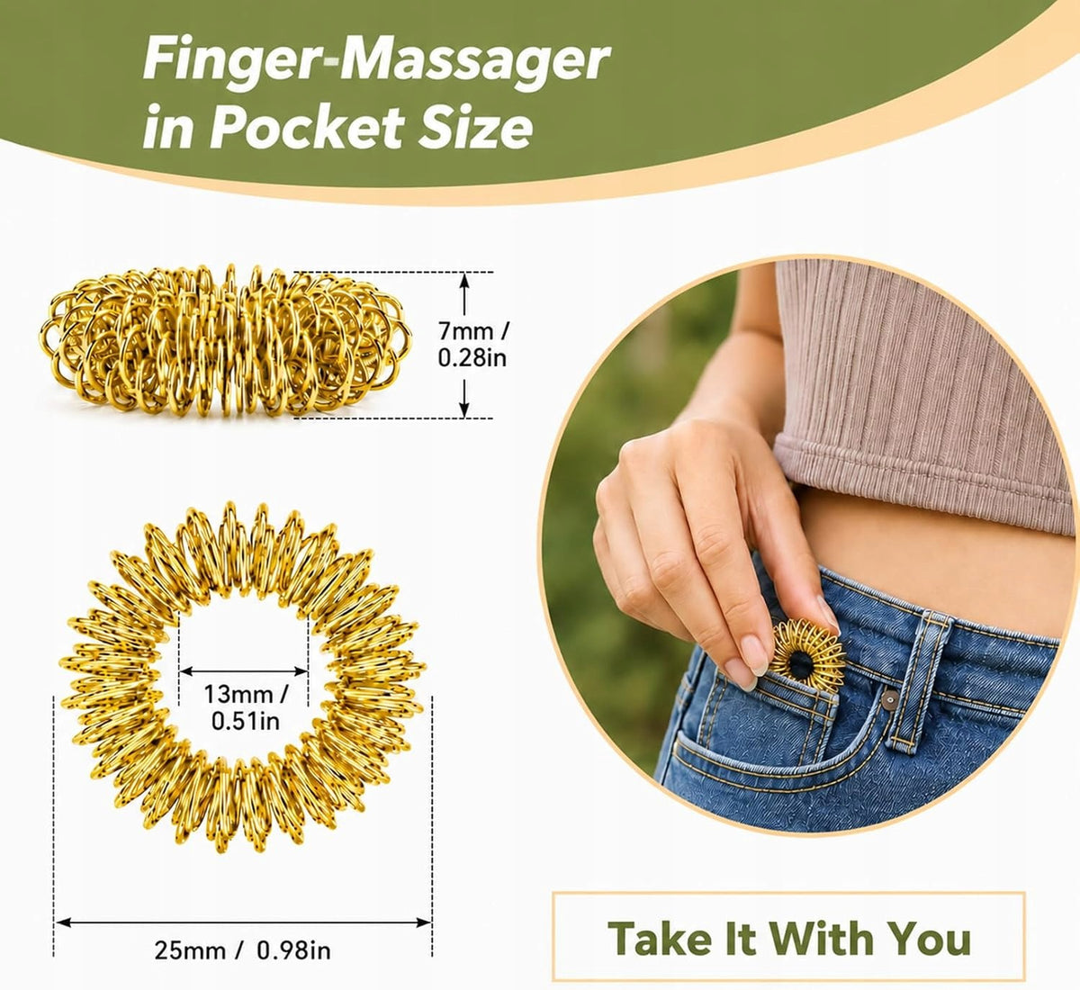 STAINLESS STEEL FINGER ACUPRESSURE MASSAGE RINGS SET OF 24 Brand no brand