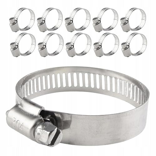 STAINLESS STEEL HOSE CLAMP 304 SCREW CLAMP 10 16MM SET 12PCS Brand no brand