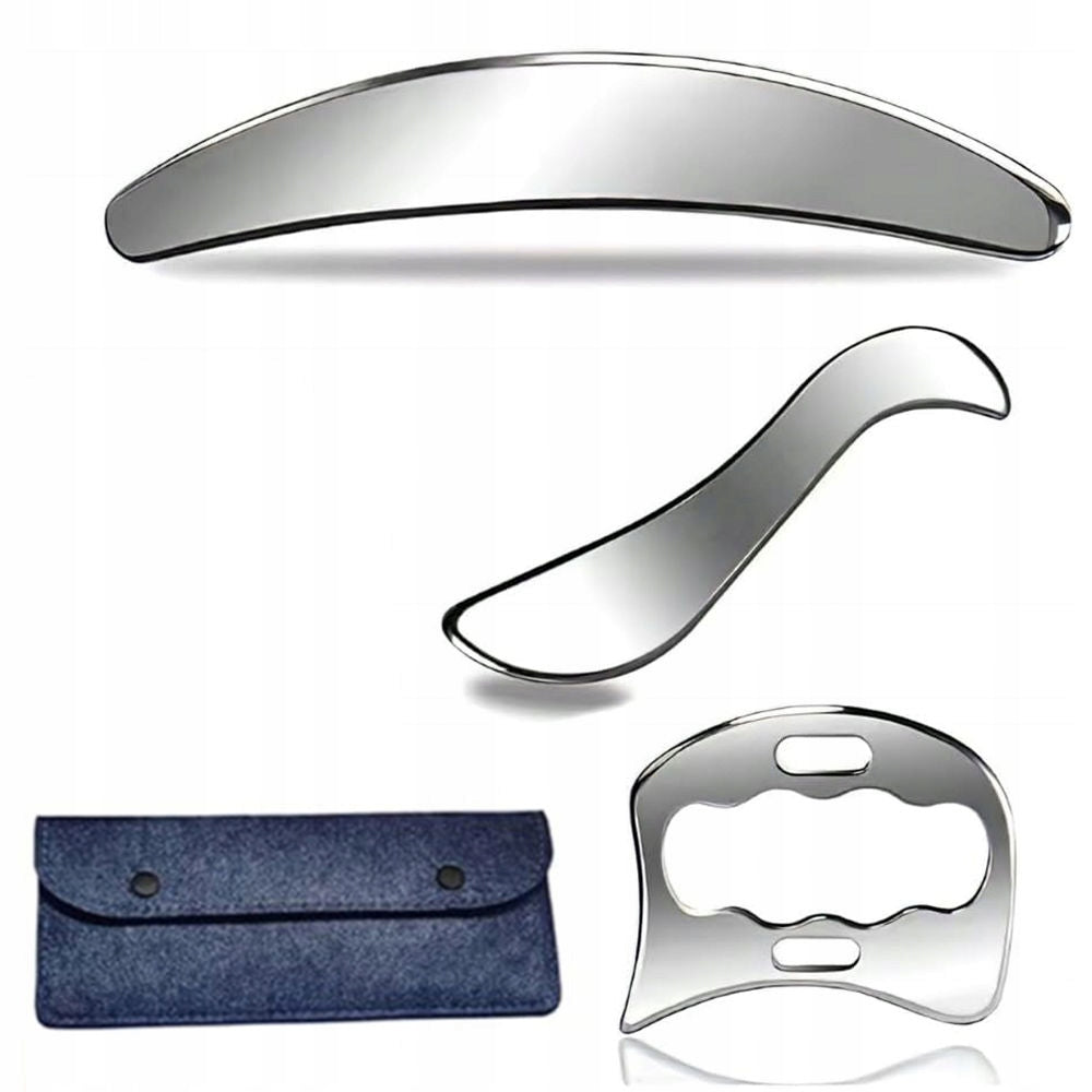 STAINLESS STEEL MASSAGER GUA SHA PLATE FOR BACK LEG NECK FACE MASSAGE