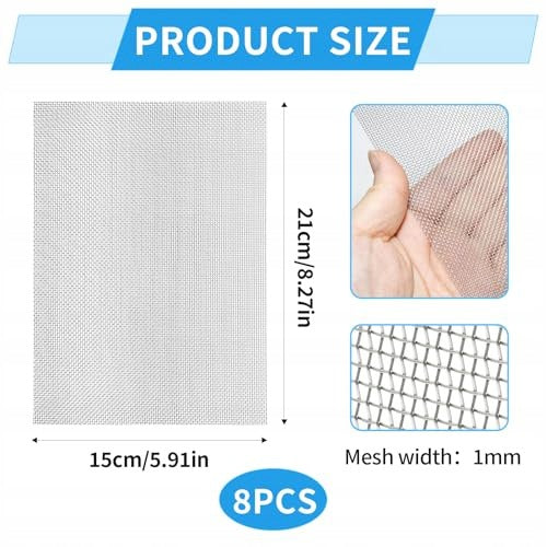 STAINLESS STEEL METAL MESH PROTECTIVE AGAINST RODENTS 21X15CM 8PCS Manufacturer code SWC5908151115367